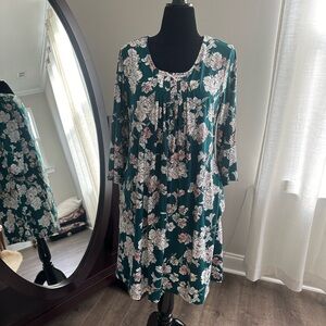 Jersey knit floral nightgown